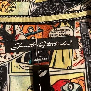 Just Attitude Graphic Comic Print Shirt